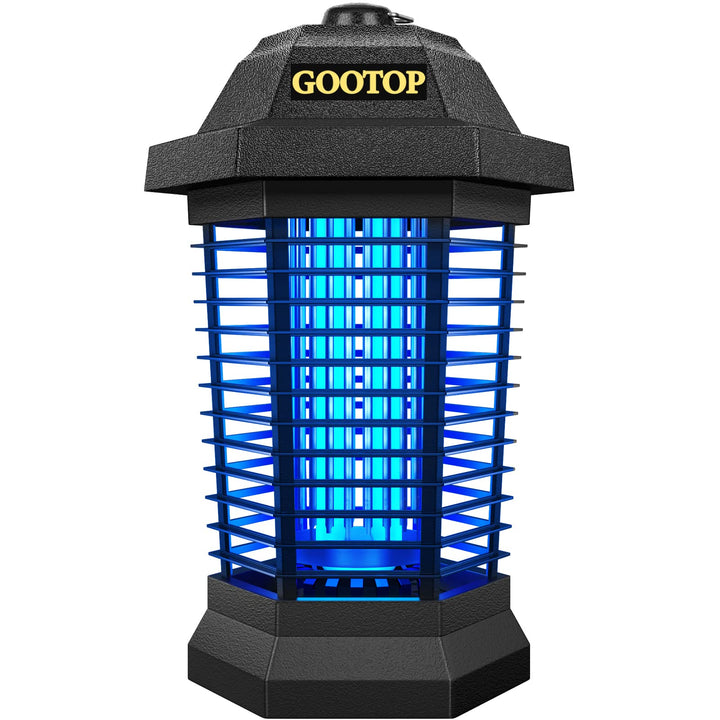 Bug Zapper Outdoor, Mosquito Zapper, Electric Fly Zapper, Mosquito Killer, Fly Traps, 3 Prong Plug, Flying Insects Zapper Indoor Outdoor 90-130V, 4200V, ABS Plastic Outer (Black)