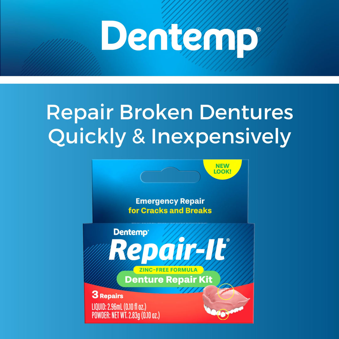 Repair Kit - Repair-It Advanced Formula Denture Repair Kit - Denture Repair Kit Repairs Broken Dentures - Denture Repair to Mend Cracks & Replace Loose Teeth…