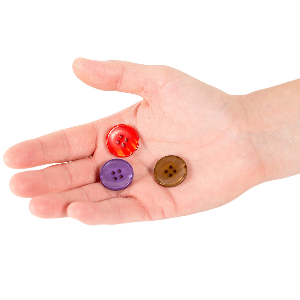 4/5 Inch (20mm, 32L) Round Large 4-Hole Resin Buttons in 27 Colors, Notions for Crafting, Sewing, Replacement, Knitting Handmade Baby and Kids Sweaters (Sweet Pink, 10 Buttons)