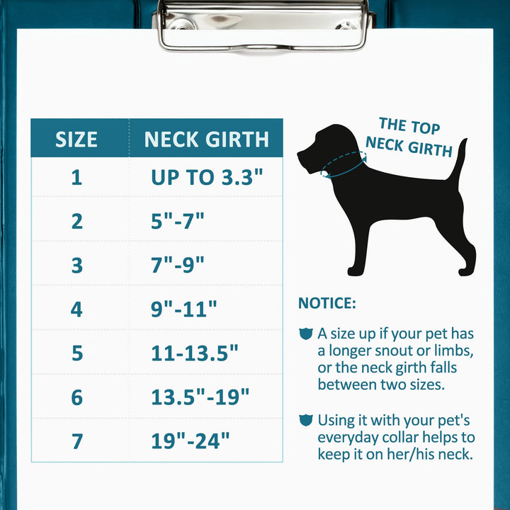 Soft Inflatable Dog Cone Collar for Dogs After Surgery with Enhanced Anti-Licking for Unrestricted in Daily Life, Pack of One, Blue (Size 6)