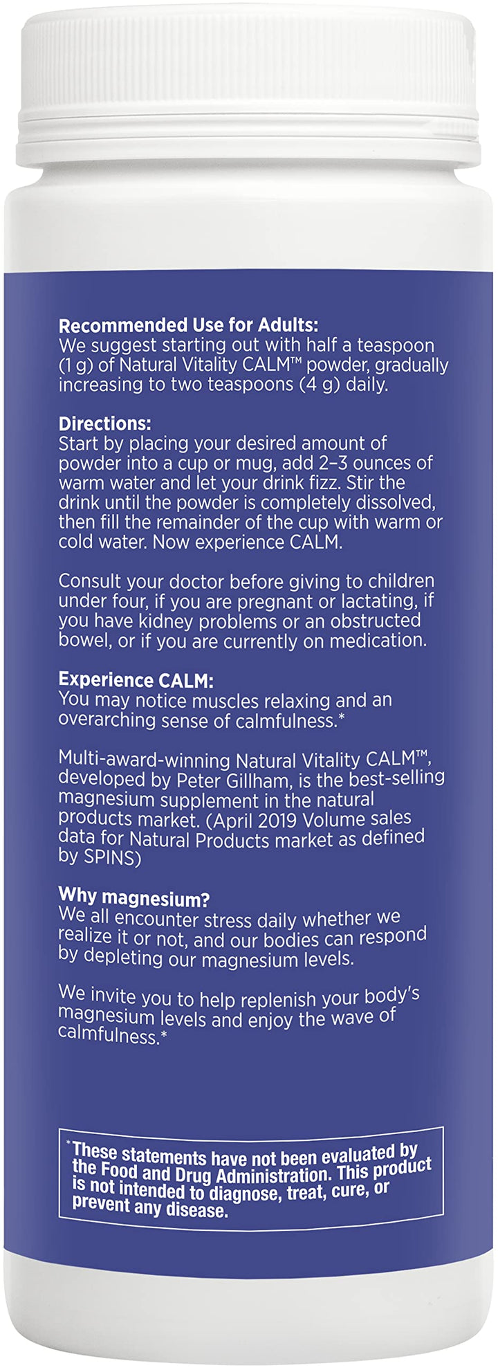Calm, Magnesium Supplement, Anti-Stress Drink Mix Powder, Original, Orange - 8 Ounce (Packaging May Vary)