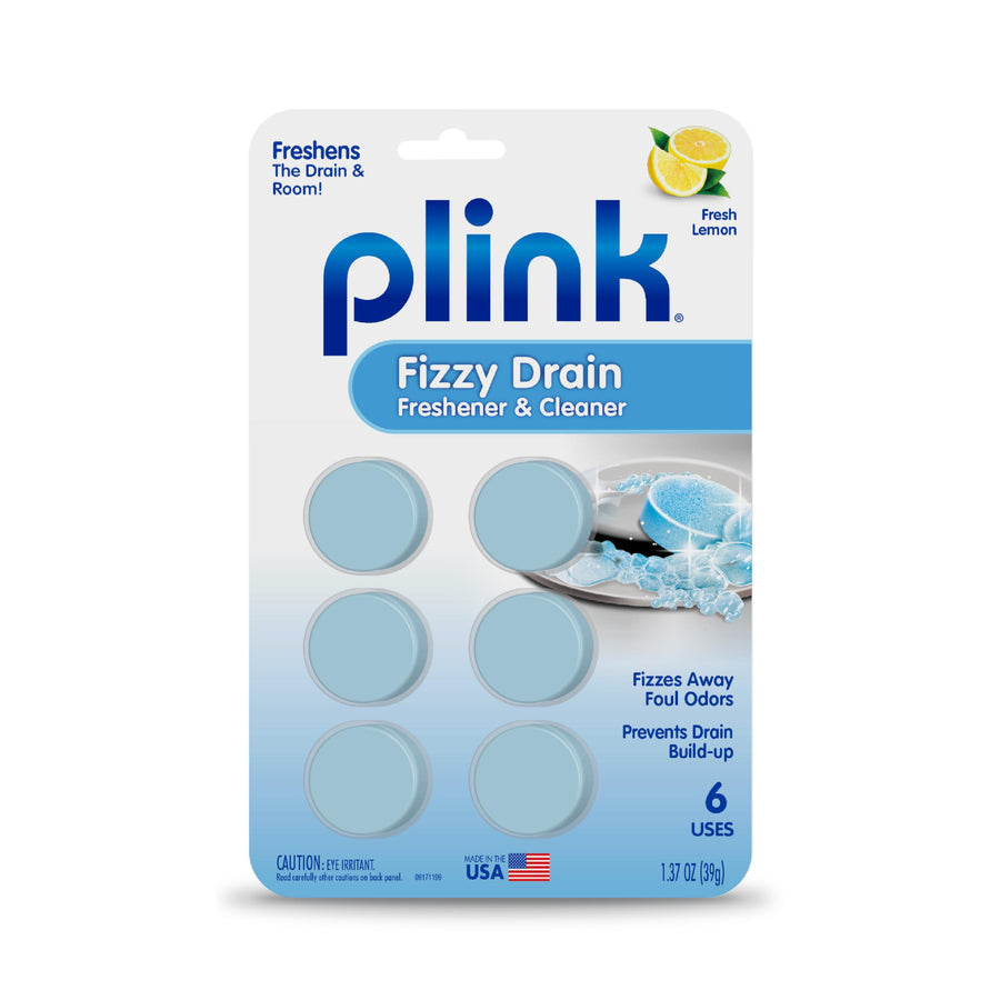 PDF12N Lemon Scent 6 Tabs Fizzy Drain Freshener & Cleaner by PLINK