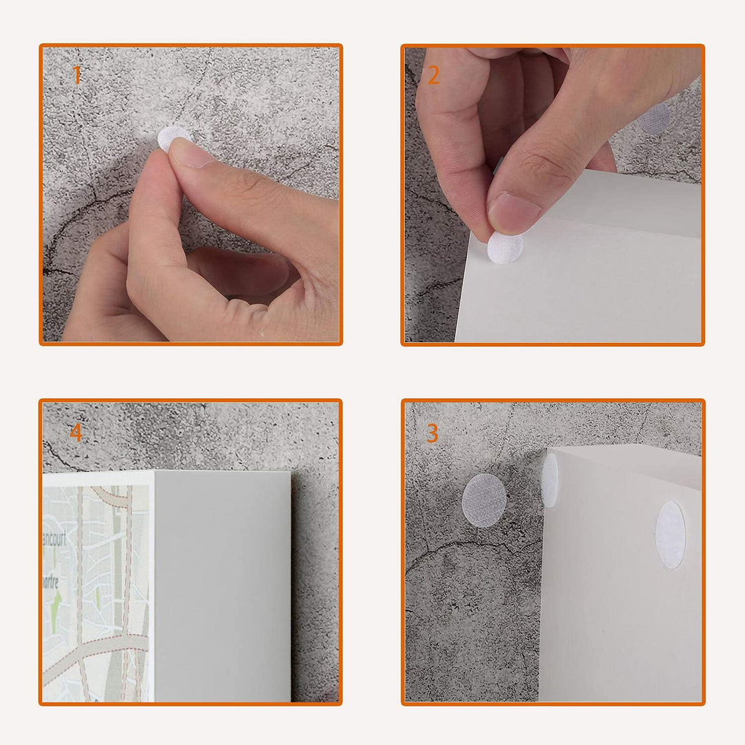 1008Pcs Self Adhesive Dots 2/5 10mm Strong Adhesive Sticky Back Coins Nylon Hook and Loop Dots Tapes Black for School Classroom,Home,Office (1008)