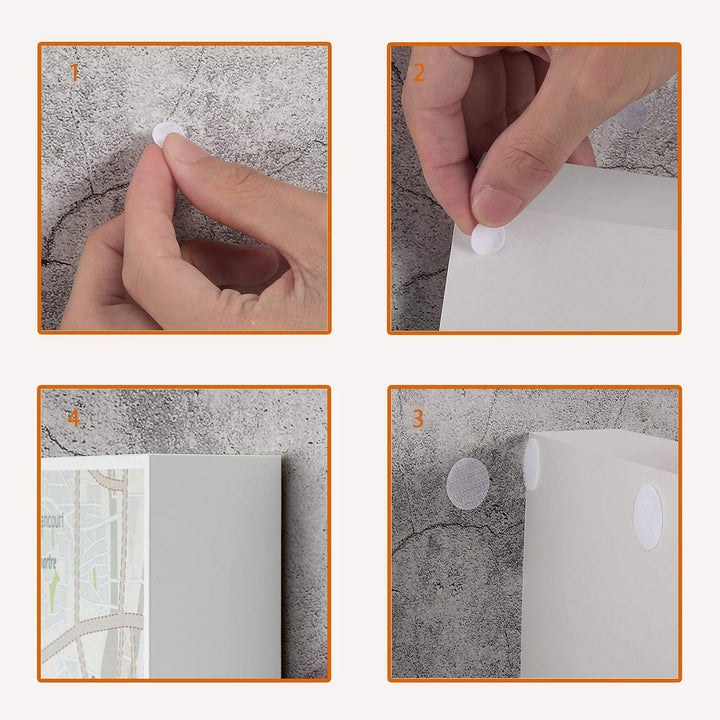 1008Pcs Self Adhesive Dots 2/5 10mm Strong Adhesive Sticky Back Coins Nylon Hook and Loop Dots Tapes Black for School Classroom,Home,Office (1008)