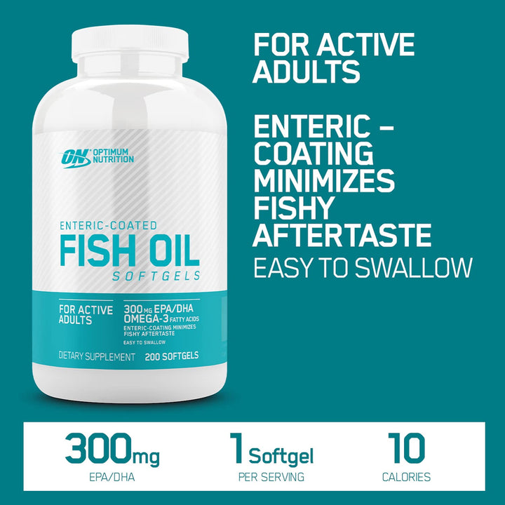 Omega 3 Fish Oil, 300MG, Brain Support Supplement, 200 Softgels (Packaging May Vary)