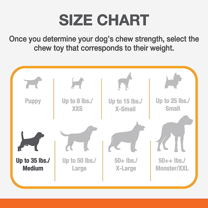 Original Wishbone Power Chew Toy for Dogs, Dog Toys for Aggressive Chewers, Original Flavor, Medium - Up to 35 lbs, 1 Count