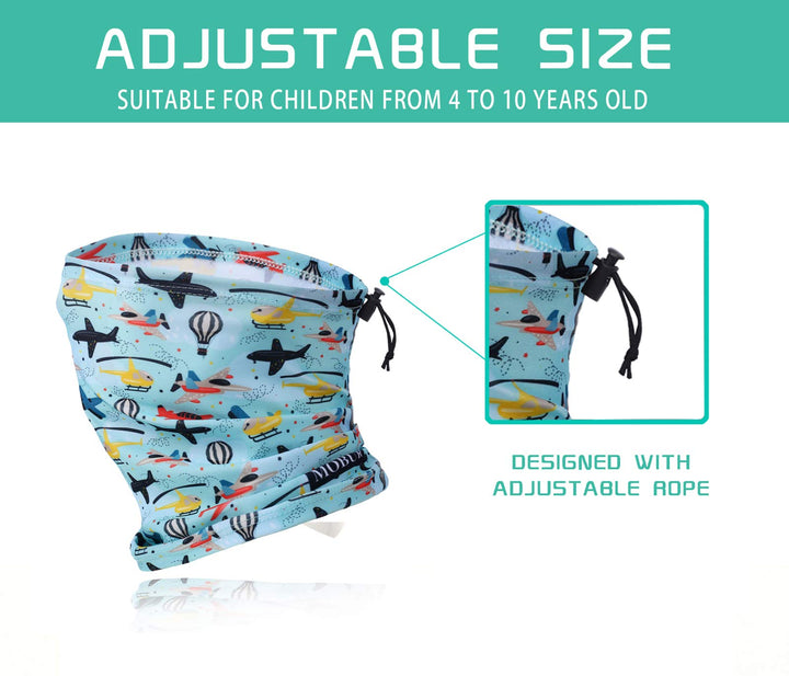 Kids Face Mask Neck Gaiter Kids Face Scarf Mask Summer Dust Bandana