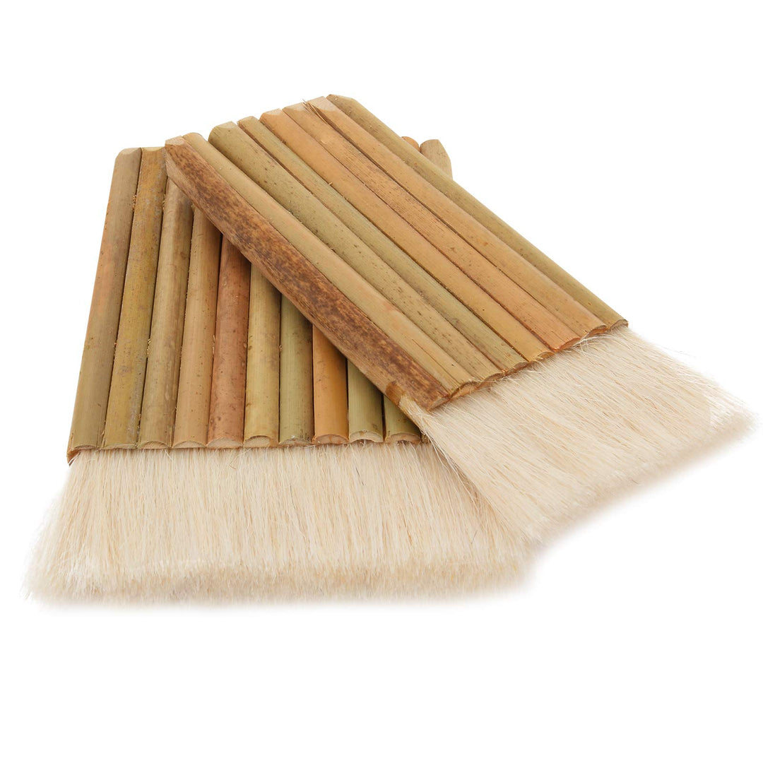 8Pack Hake Brush for Watercolor, Hake Art Paintbrushes, Hake Blender Brushes, Sheep Hair Hake Brushes for Pottery, Bamboo Handle Brushes for Painting, Wash, Dust Cleaning, Ceramic & Pottery Painting