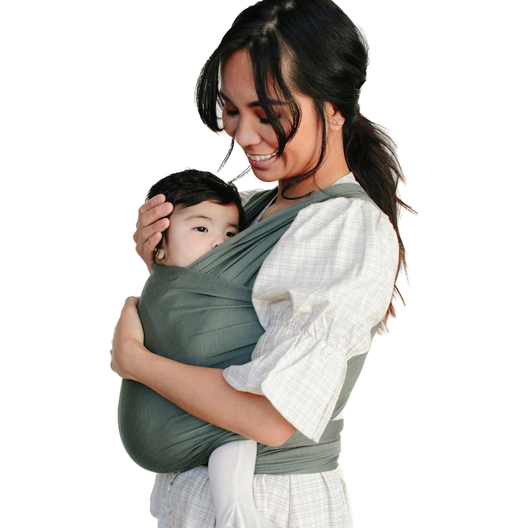 Wrap Carrier - Lightweight Baby Carrier - Newborn Baby Essentials - for Newborn, Infants and Baby 8-25 Lbs - Black Pinstripe