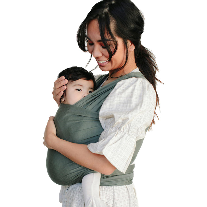 Wrap Carrier - Lightweight Baby Carrier - Newborn Baby Essentials - for Newborn, Infants and Baby 8-25 Lbs - Black Pinstripe