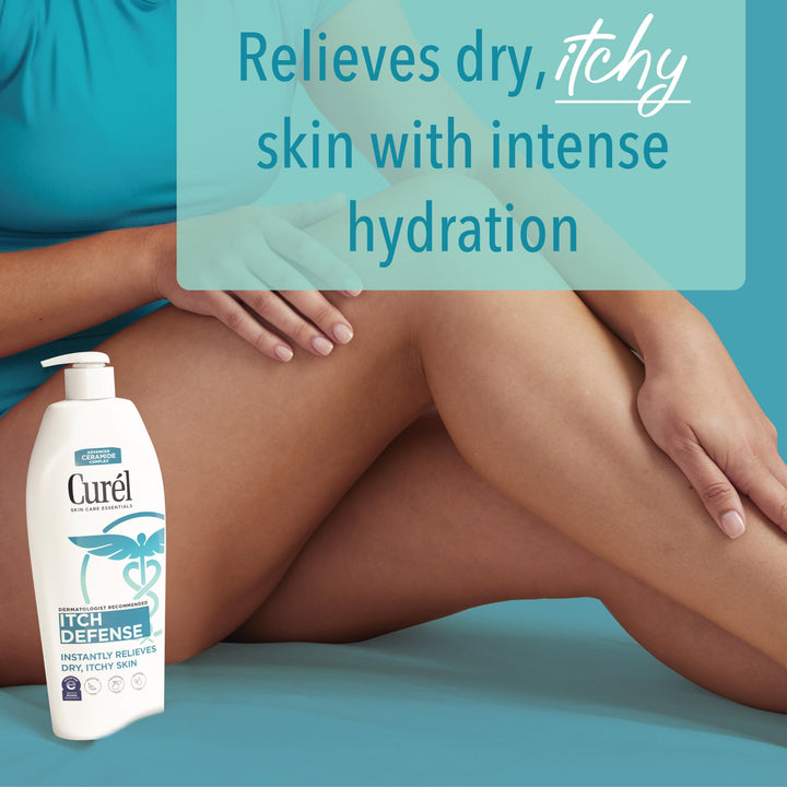 Itch Defense Calming Body Lotion for Dry Itchy Skin, Moisturizer with Advanced Ceramide Complex, Pro-Vitamin B5, Shea Butter, 13 oz (Packaging may vary)
