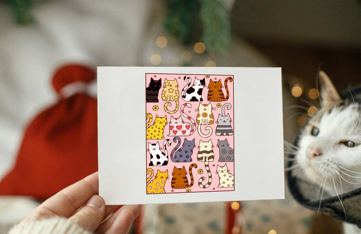 Cats Background Clear Stamps for Cards Making Decoration Clear Stamps and DIY Scrapbooking Crafting