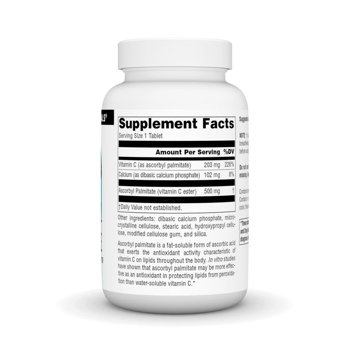 Ascorbyl Palmitate 500mg Fat-Soluble Vitamin C Ester Supplement - 90 Tablets