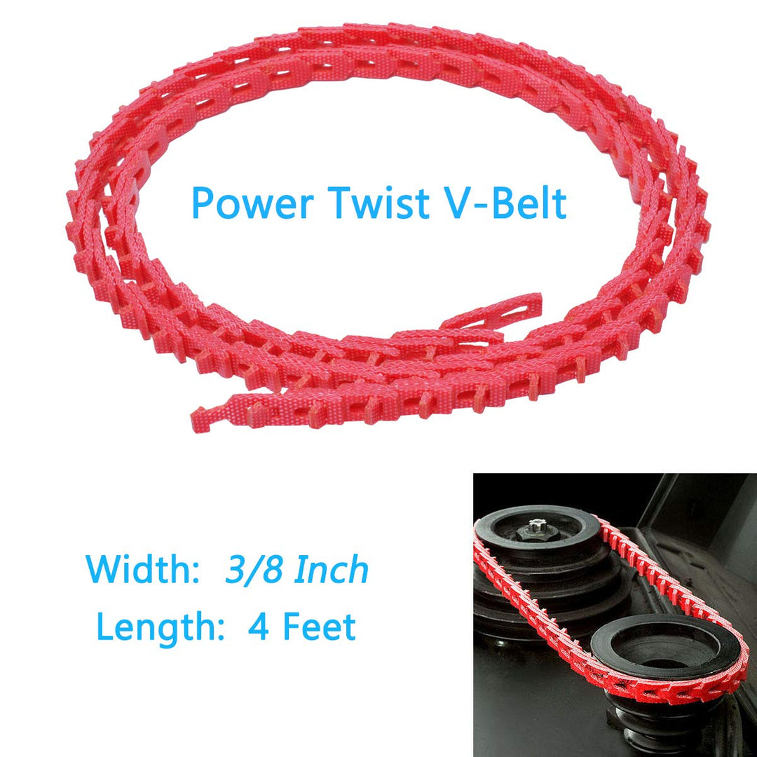 Power Twist v Belt,3/8-inch x 4 feet Z Type, Industrial Rubber Link V-Belts, Adjustable PowerTwist Drive V-Belts