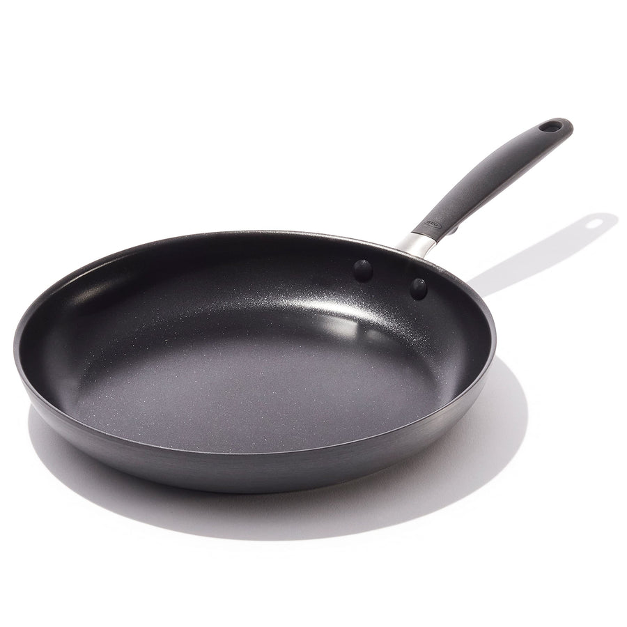 Good Grips 12 Frying Pan Skillet, 3-Layered German Engineered Nonstick Coating, Stainless Steel Handle with Nonslip Silicone, Black