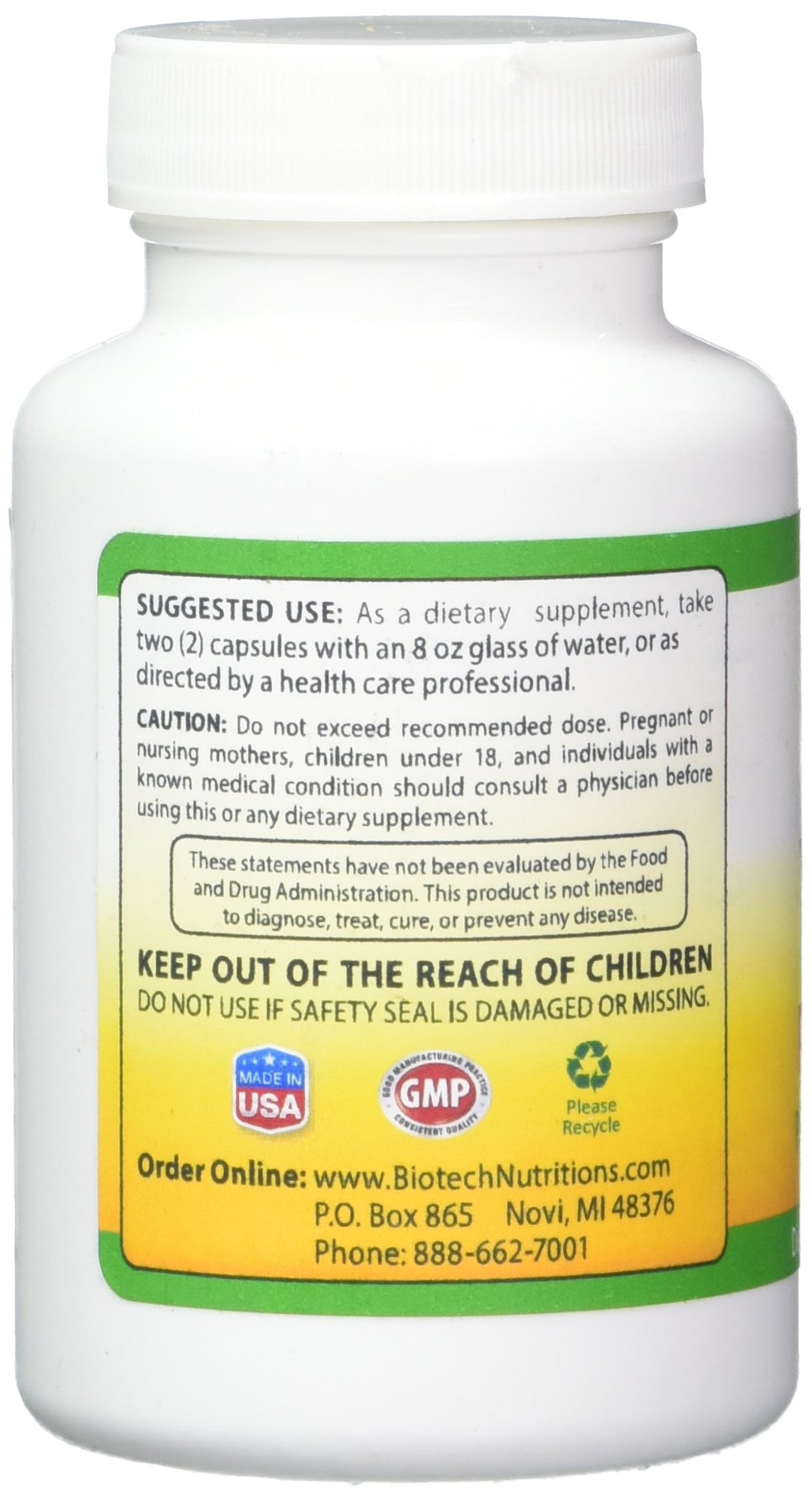 Yacon Root Extract Serving Capsules Plus Fructooligosaccharides, 1200 mg, 60 Count