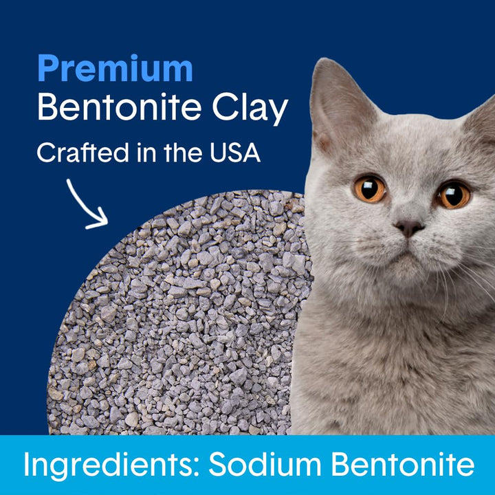 Boxie Unscented Clumping Clay Cat Litter, 28lb, 30-Day Odor Control, Dust-Free, Easy Scoop