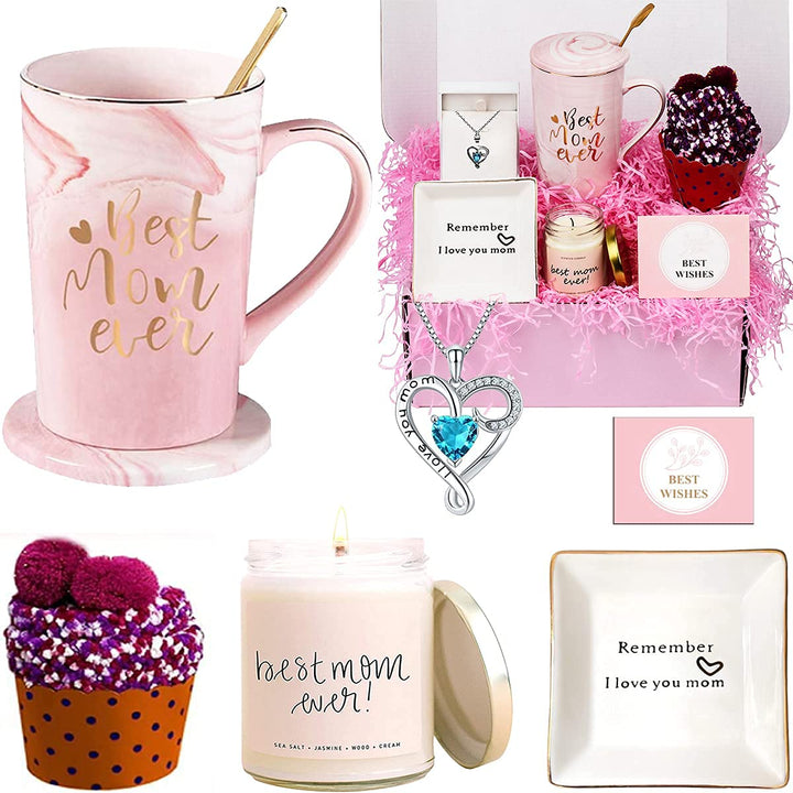 Unique Gifts Baskets for Mom From Daughter Son, Best Mom Birthday Gifts Ideas for Wife Grandma Sister Mother in Law, Cool New Mom Christmas Who Have Everything, First Mothers Day Gifts Set