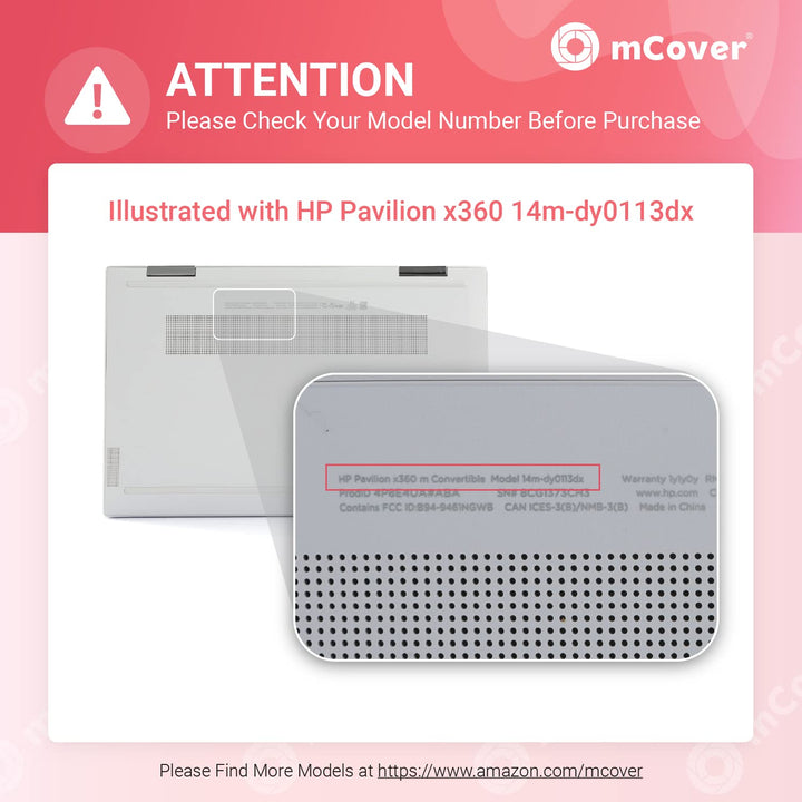 Case Compatible for 2021~2022 14 HP Pavilion X360 14-DYxxxx Series 2-in-1 Convertible Notebook Computer ONLY (NOT Fitting Other HP Models) - Red