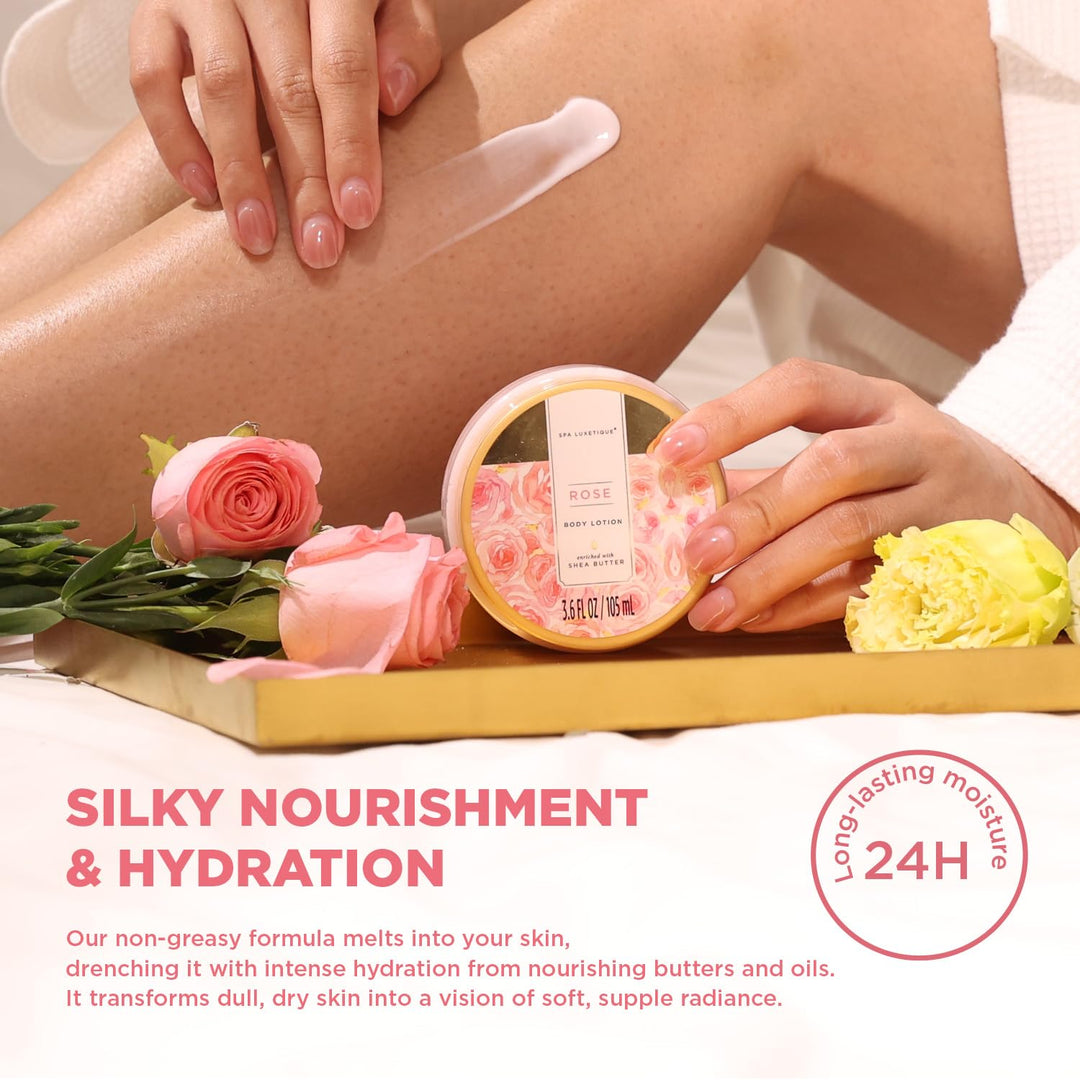 Spa Luxetique Spa Baskets for Women Gift, Gift Basket for Women, 15pcs Rose Spa Sets, Spa Kit Includes Bath Oil, Bath Salt, Bubble Bath, Bath Sets for Women Gift, Christmas Gifts for Women