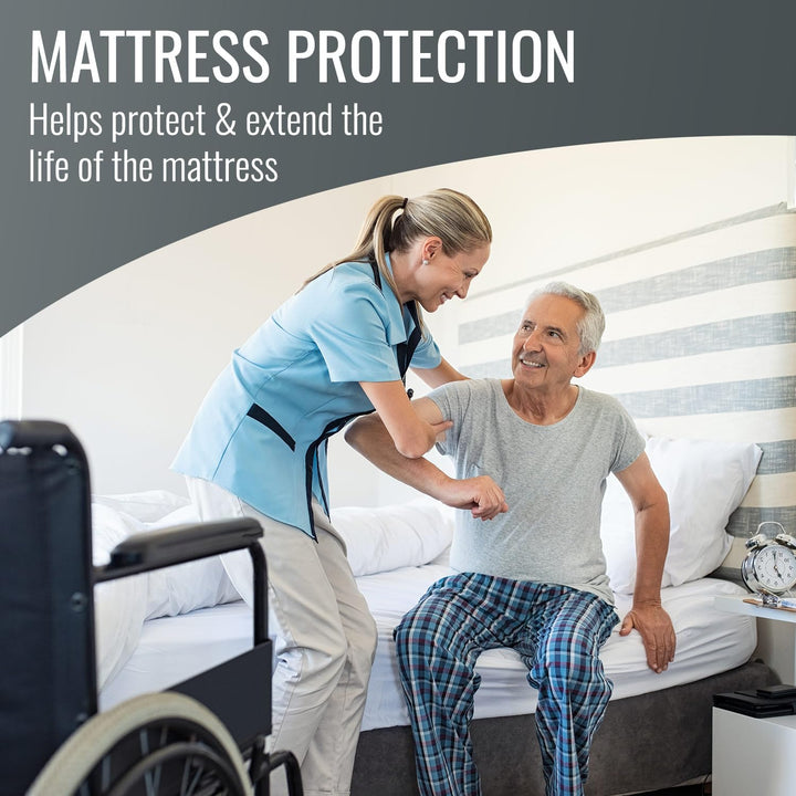 Zippered Plastic Mattress Protector, Waterproof Mattress Cover, Full Size, White
