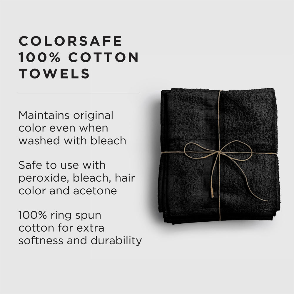 Colorsafe Towel, Black, 6 Count