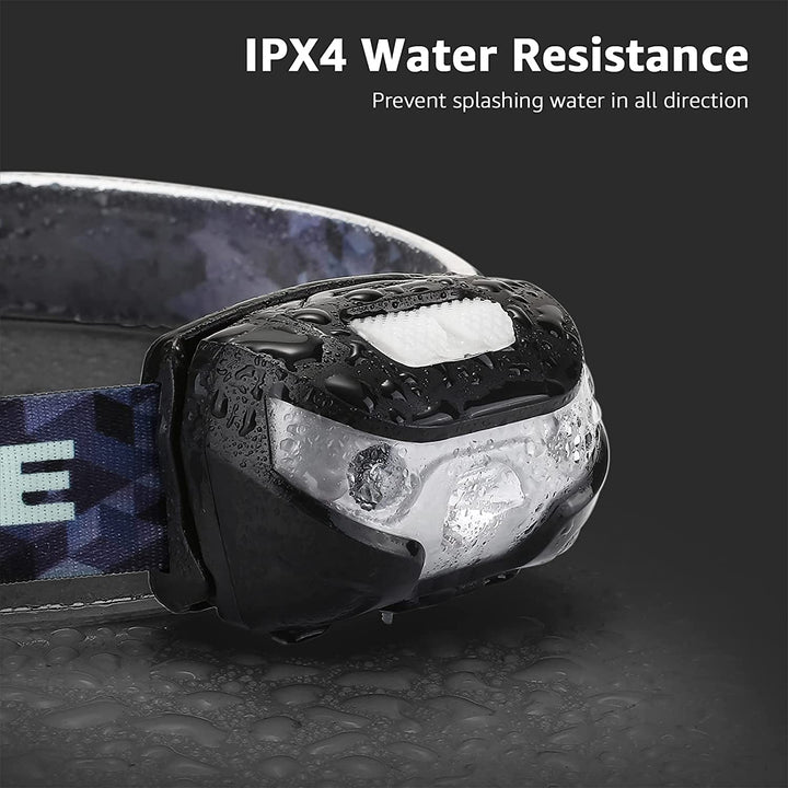 LED Headlamp Rechargeable - Super Bright Head Lamp with 5 Modes for Camping & Hiking Gear Essentials, IPX4 Waterproof Headlight Flashlight with Red Light, USB Cable Included