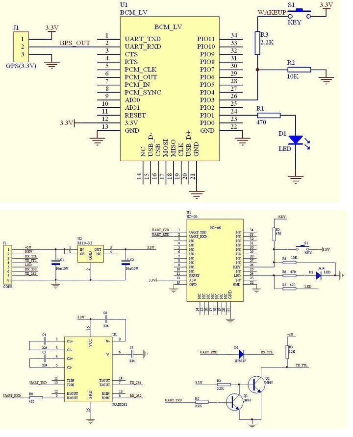 HC-06 RS232 4 Pin Wireless Bluetooth Serial RF Transceiver Module Bi-Directional Serial Channel Slave Mode for Arduino
