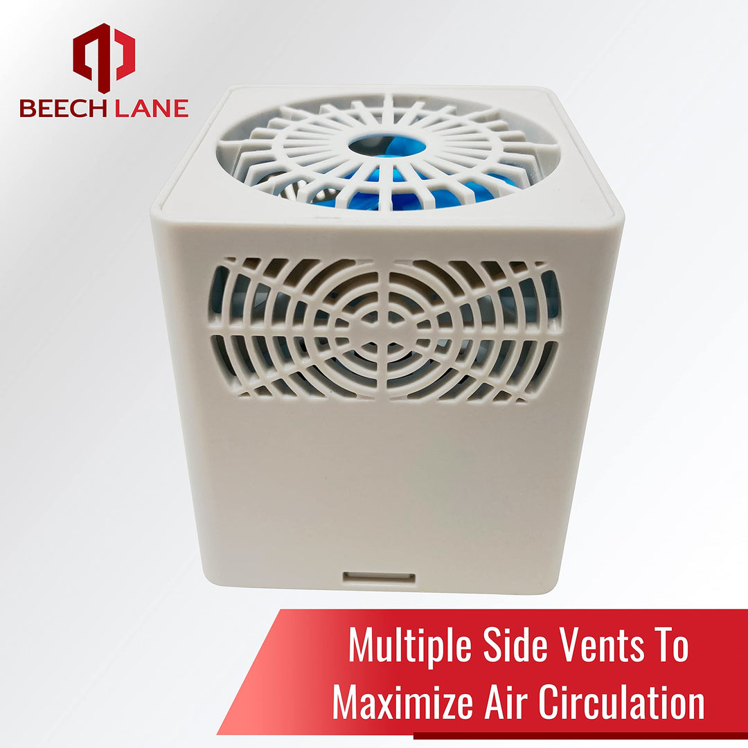 RV Fridge Fan, Patented, High Power 3,000 RPM Motor, Easy On and Off Switch, Multiple Side Vents Increase Airflow, Durable Construction, Efficiently Cools Refrigerator (Natural)
