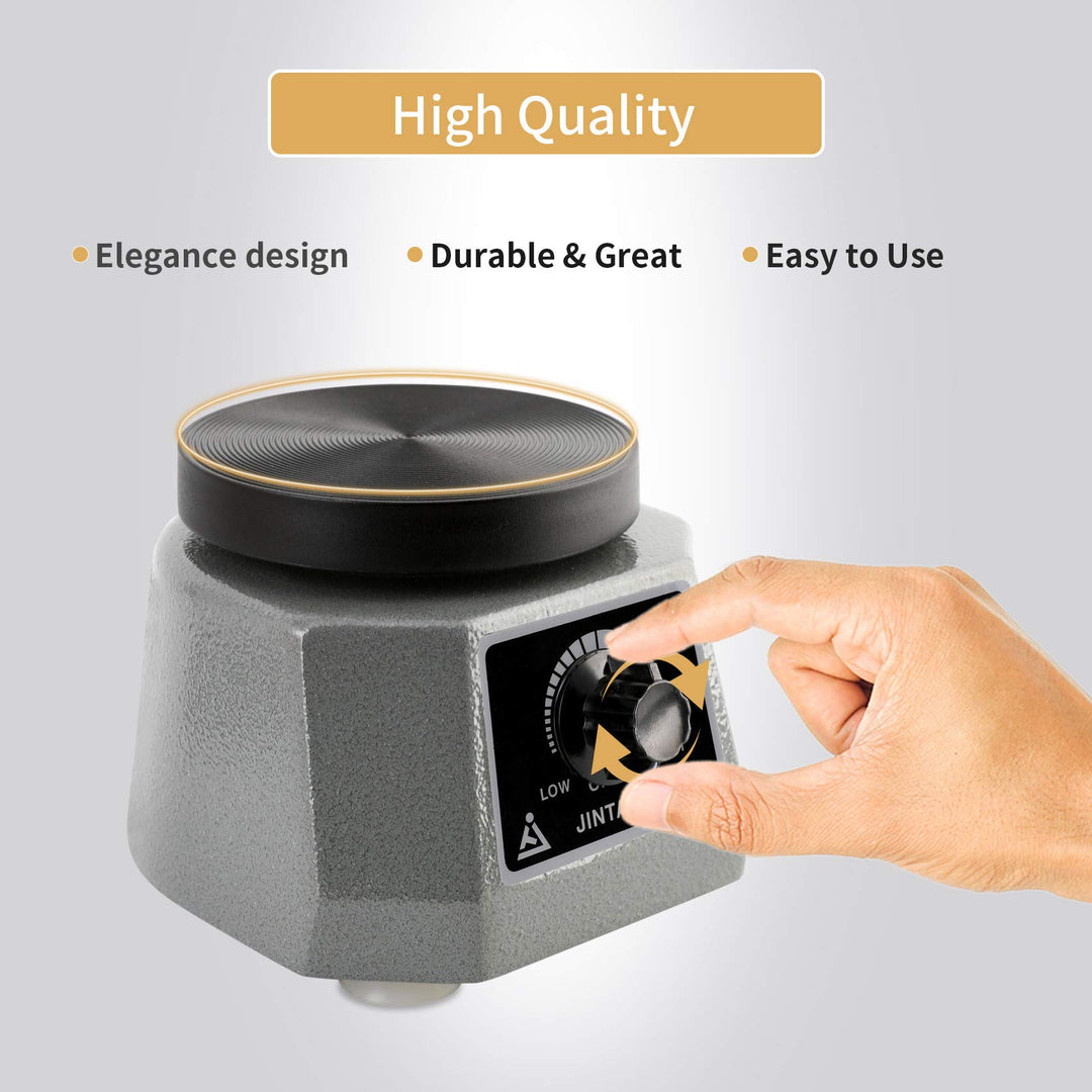 Dental Vibrator 4 Lab Oscillator Round Shaker, Dentist Vibrators Laboratory Equipment Machine for Mixing Plaster, Gypsum, Pouring Models, Resin Casting, Royal Icing