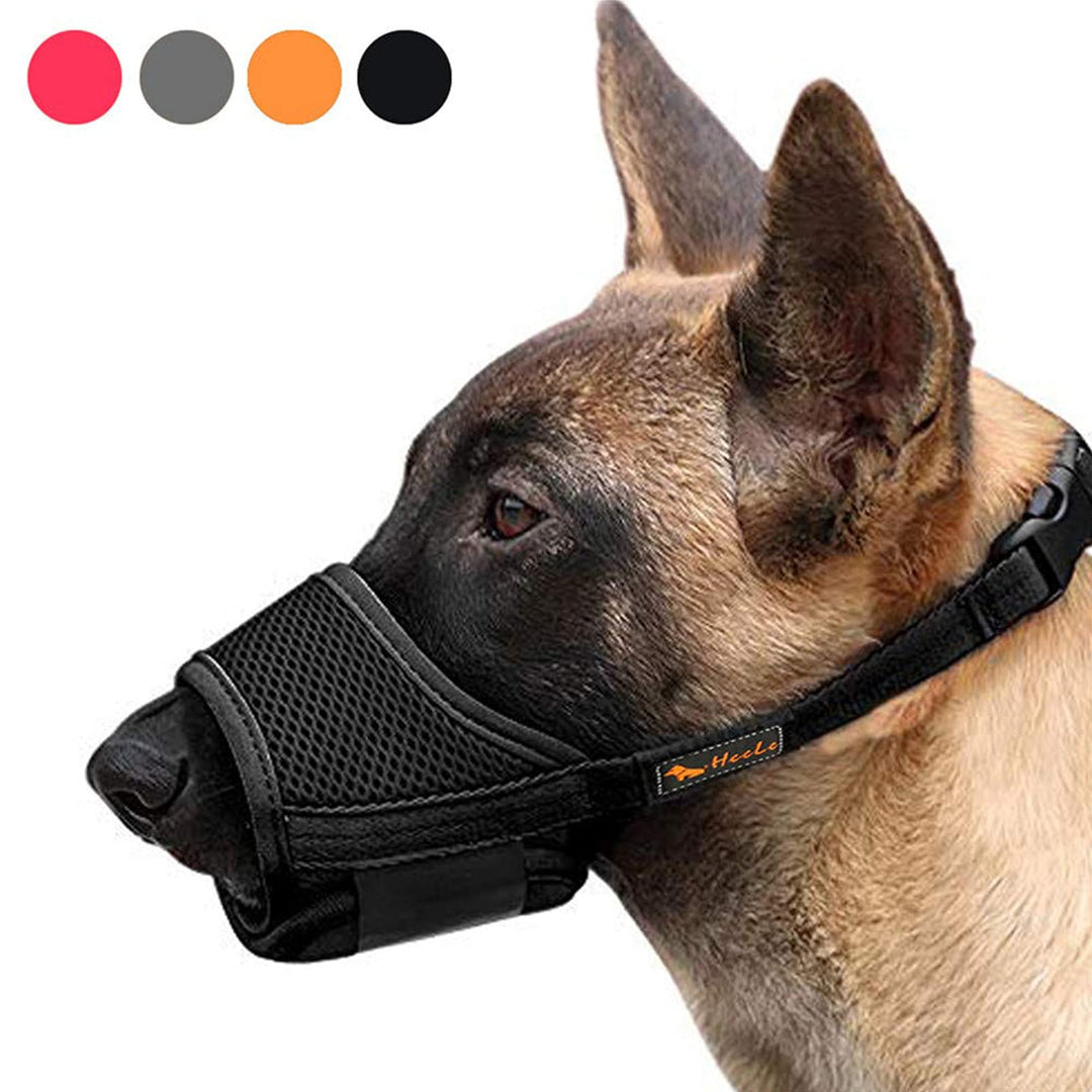 Dog Muzzle,Soft Nylon Muzzle Anti Biting Barking Chewing,Air Mesh Breathable Drinkable Adjustable Loop Pets Muzzle for Small Medium Large Dogs 4 Colors 4 Sizes XS