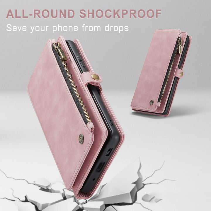 Compatible with Samsung Galaxy S20 FE 5G Case Wallet with RFID Blocking Card Holder for Women Men, PU Leather Magnetic Snap Flip Zipper Strap Wallet Phone Case Fit for Galaxy S20 FE 5G, Pink
