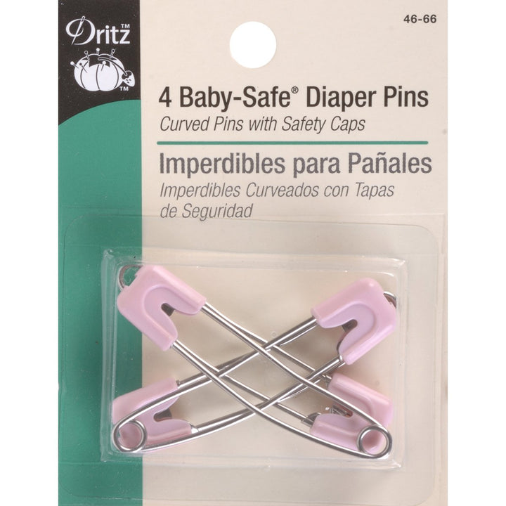 Pastel Baby-Safe, 4 Count, Assorted Colors Diaper Pins