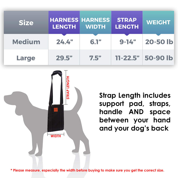Pet Friendz Dog Lift Harness for Rear Legs - Dog Sling for Rear Legs, Rehabilitation Sling Harness, Dog Lift, Dog Support Harness to Help Lift Dogs Rear for Canine Aid - Large Breed