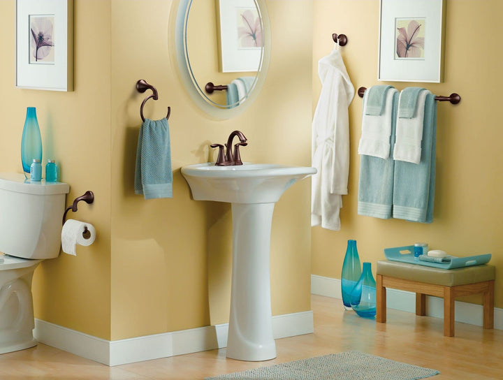 YB2808BN Eva Collection European Single Post Toilet Paper Holder, Brushed Nickel