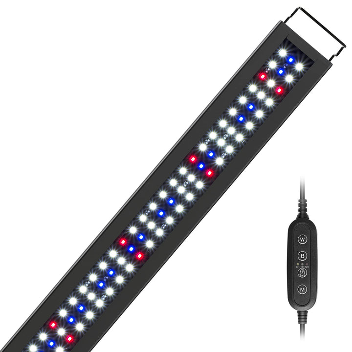 Full Spectrum Planted LED Aquarium Light, with Timer, for Freshwater Fish Tank, 36-48 Inch, 25 Watts