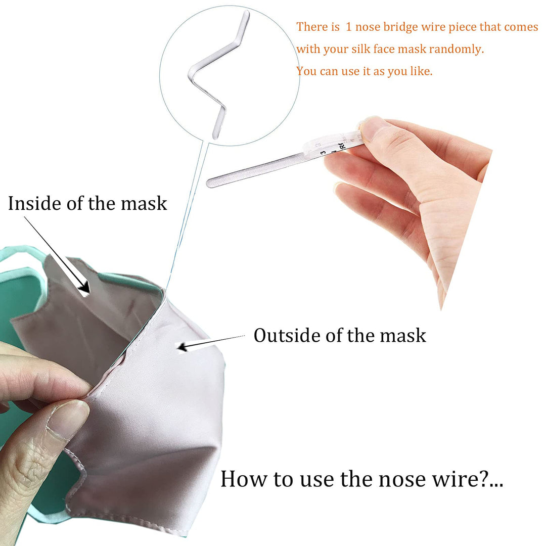100% Mulberry Silk Face Masks Fashion Mask 19 Momme Silk Mask for Sensitive Women, 2 Black+1 Dusty Rose+1 Pink