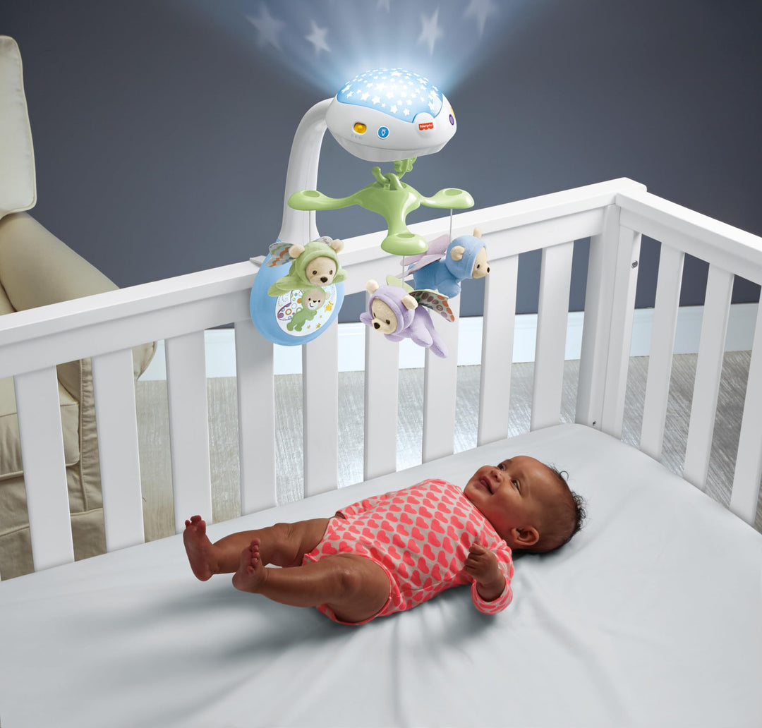 Baby Crib Toy, 3-in-1 Projection Mobile, Butterfly Dreams Sound Machine with Light Projection for Newborn to Toddler