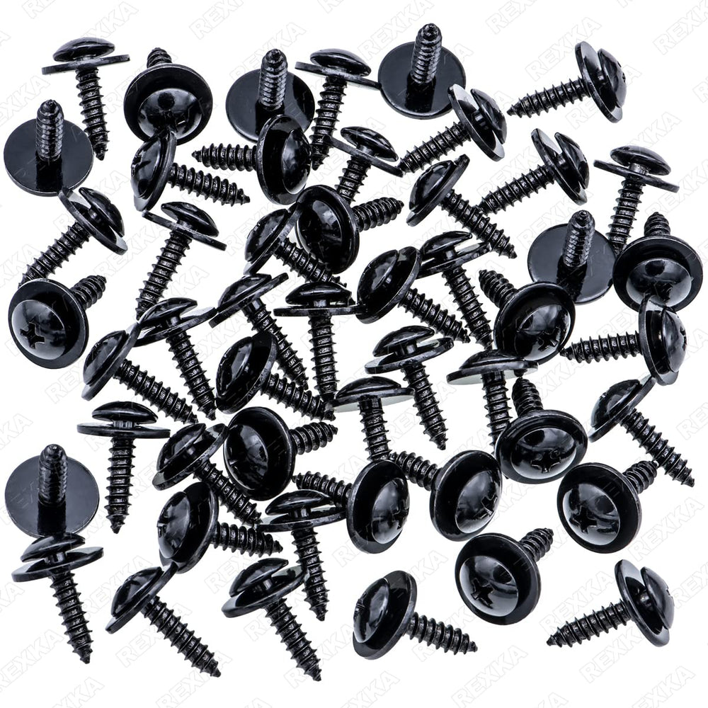 50pcs Fender Liner Splash Shield Wheelhouse Liner Screw Phillips Truss Head Sems Compatible with Honda Acura BMW 90114-SE0-000 Accord ILX RDX TL TSX 90114SE0000