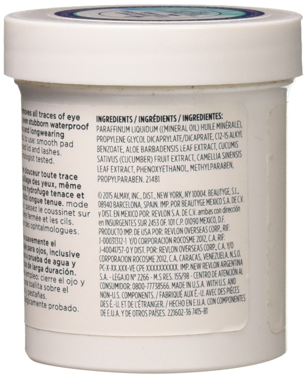 Longwear & Waterproof Eye Makeup Remover Pads, 80 Ct (2 Pack)