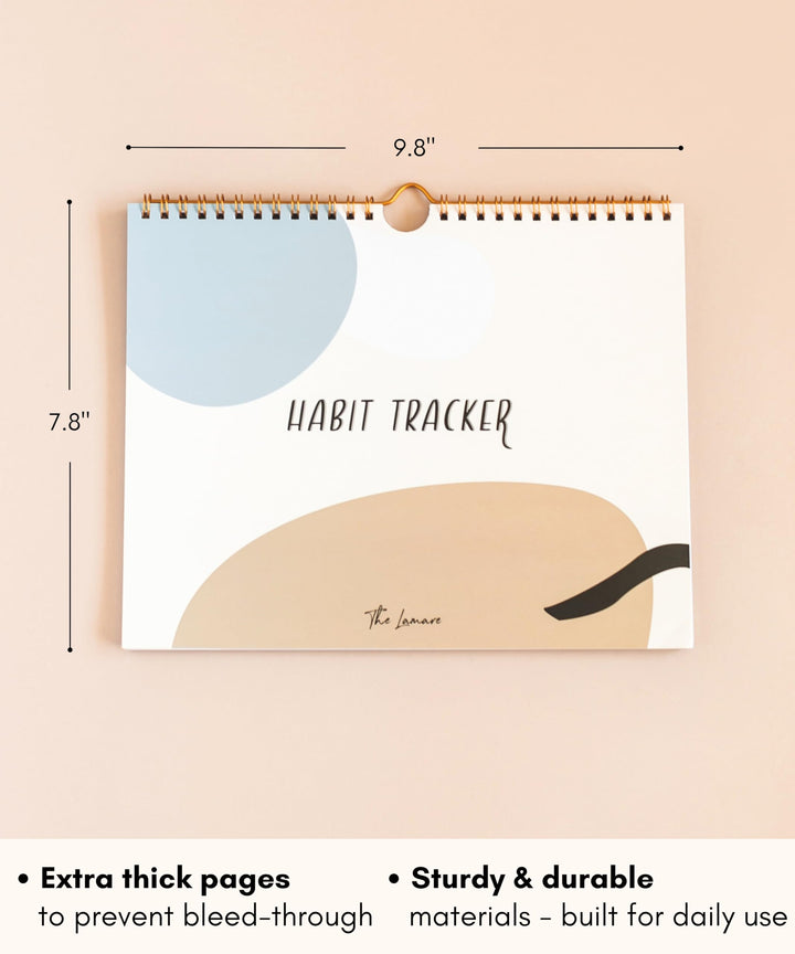 Habit Tracker Calendar - Inspirational Habit Journal with Spiral Binding - Daily Habit Tracker Journal and Goal Board - Motivational Goal Journal - Great Tool For Productivity And Workout