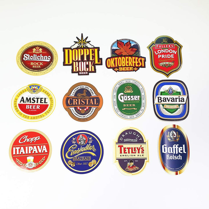 World Beer Stickers Pack 20 PCS for Decal Car Bumper Laptop Computer Water Bottle Luggage Vinyl Tool Box Skateboard Phone Stickers