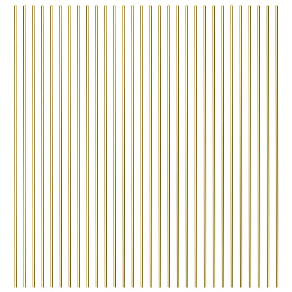 20 Pieces 1mm Brass Round Rods, Brass Solid Round Rod Lathe Bar Stock, 1mm in Diameter, 305mm in Length