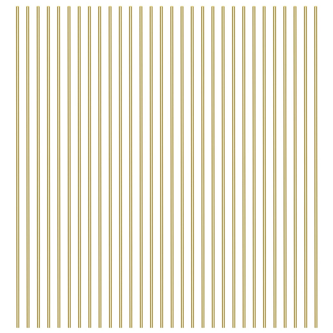 20 Pieces 1mm Brass Round Rods, Brass Solid Round Rod Lathe Bar Stock, 1mm in Diameter, 305mm in Length