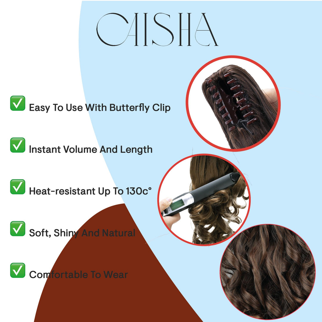 platinblond #613HT613 : PRETTYSHOP 24 Hair Piece Pony Tail Extension Very Long & Voluminous Curly Or Wavy Heat-Resisting HT613