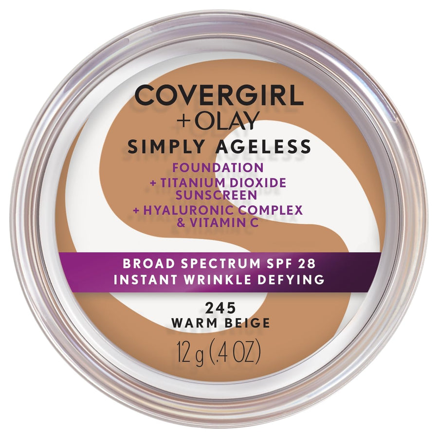 & OLAY Simply Ageless Instant Wrinkle Defying Foundation Warm Beige.4 oz (packaging may vary)