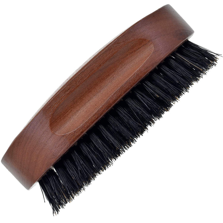Murai by Giorgio GM1F Military Oval Hair Brush for Beard Care - Exfoliating Natural Boar Bristle Brush From the Murai Beard Kit for Men - The Refined Boar Bristle Brush for Mens Grooming