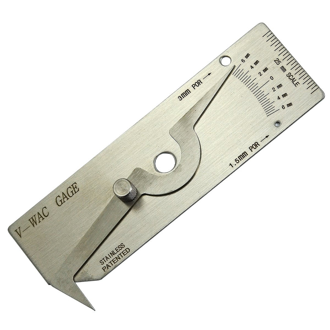 V-WAC Single Weld Gage Welding Inspection Thread Gauge Metric Stainless Steel Checks Undercut Crown Height Porosity Pits
