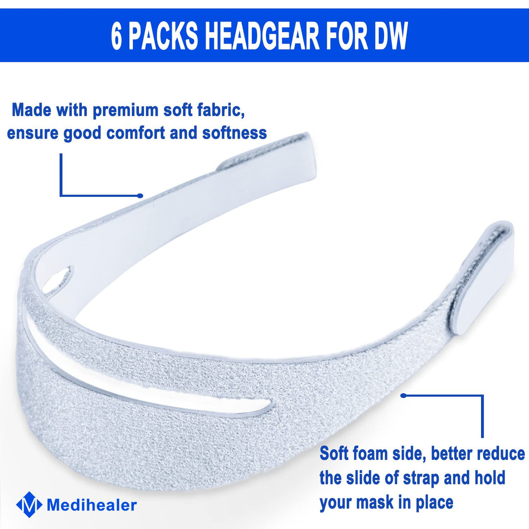 6 Packs Headgears for DreamWear(Original Version) - 6 Packs Headgear Straps to Well Reduce Strap Slip-Off and Great Comfort & Softness, Great Value Kit Long Term Supplies .