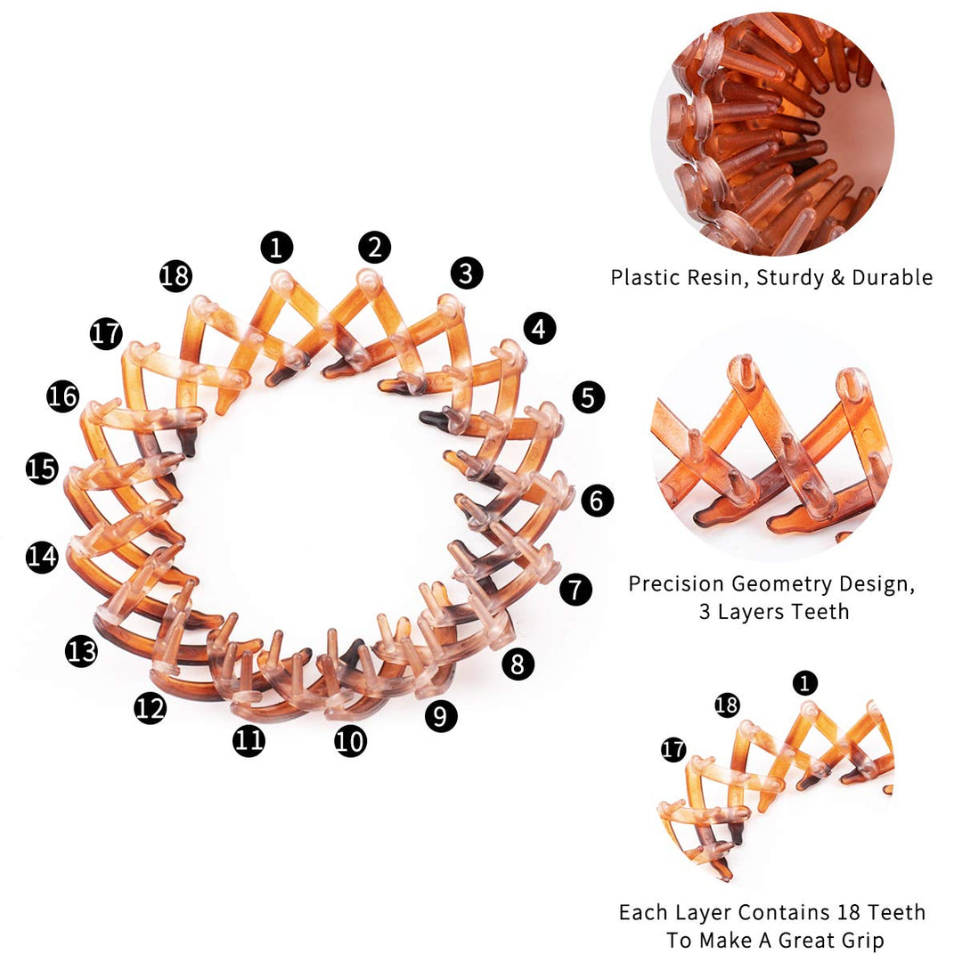 Bird Nest Magic Hair Clip, 3 Pcs Lazy Bird's Nest Plate Expandable Bun Maker Curling Ponytail Holder and Hair Accessories for Women and Girls